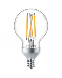Philips 549287 Dimmable G16.5 LED Bulb - 3.8G16.5/PER/927-922/CL/G/E12/WGX 1FBT20 120V