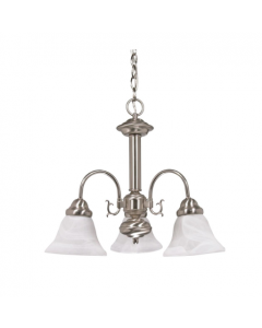Nuvo 60-182 Ballerina - 3 Light Chandelier With Alabaster Glass - Brushed Nickel Finish