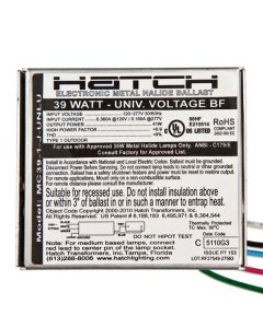 Hatch Mini MC39-1-J-UNLU  39 Watt Electronic Metal Halide Ballast *DISCONTINUED*