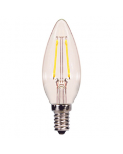 Satco S29920 LED C11 Bulb - 2.5W CTC/LED/CL/27K/120V