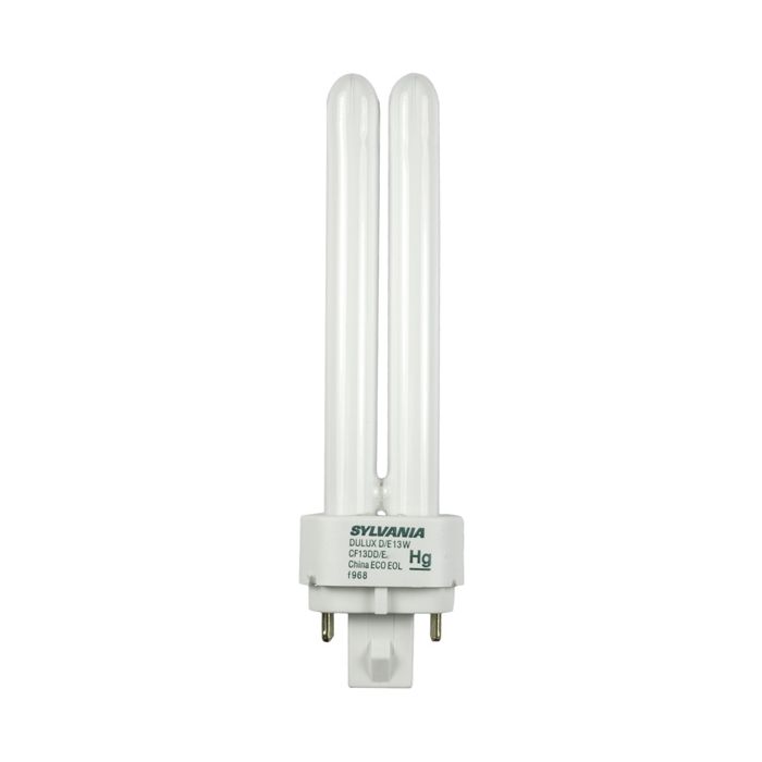 Sylvania 10 Pack 20721 CF13DD/E/830/ECO 13-Watt 3000K 4-Pin Double Tube Compact Fluorescent Lamp 