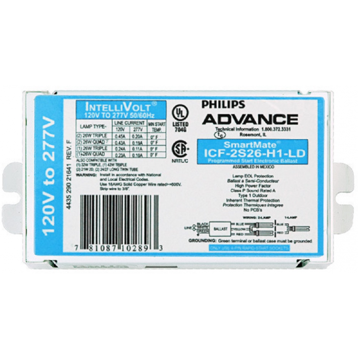 4pc Advance SmartMate Icf-2s26-h1-ld Electronic Compact Fluorescent Ballast for sale online 