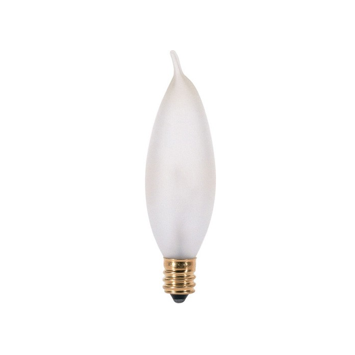 Satco S3277 15CA8/F 15 Watt CA8 Frosted Candelabra Bulb